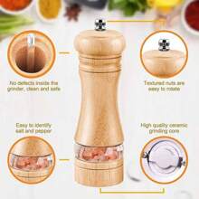 1pc Personalized Pepper Grinder With Customized Name Engraving, Practical Mother's Day/Father's Day Gift For Parents, Wooden Pasta, Steak, Pizza Seasoning Mill, Manual Home Cooking Spice Grinder Bottle, Christmas Decor & Camping Accessory - Pepper Grinder - View 8