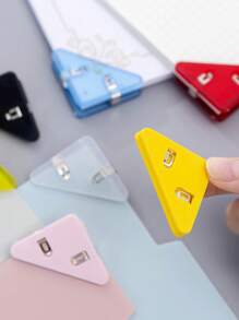 5pcs 10pcs Corner Clip Student Test Paper Storage Triangle Clip Folder Stationery Book Anti Roll Tool Office Long Tail Clip