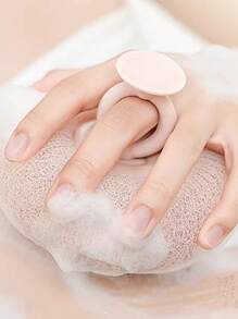 1 pieza Esponja exfoliante para baño con ventosa, Suave esponja de baño sin desprendimiento, Cepillo colgante para exfoliación en la ducha