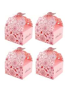 10 stuks vlinder- en bloemenontwerp holle geschenkdoos, roze en paarse kleine kraftpapier geschenkverpakkingsdozen voor bruiloften, vrijgezellenfeesten, jubileumvieringen, verjaardagen, feestdagen, feestgunsten en decoraties