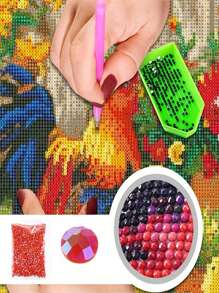 [Personnalisé] Peinture diamant 5D en kit DIY - Photo personnalisée ronde, paysage, portrait, animal de compagnie mignon, meilleur cadeau et décoration murale, convient pour anniversaire, mariage, vacances, pendaison de crémaillère