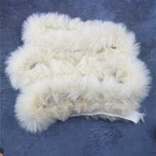 1pc Colorful Imitation Rabbit Furry Fur Top Tie Up DIY Fur Collar Autumn And Winter Clothing Scarf Hat Jacket Accessories - White - View 9