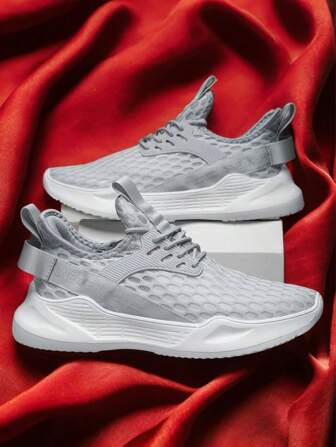 男士户外运动鞋，轻便透气网眼，防滑软底减震跑鞋，适合日常穿着、户外跑步和散步