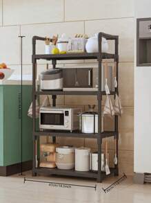 1pc 1-5 Tier Kitchen Storage Rack Freestanding Multi-Layer Organizer Shelf, Home Use Microwave Oven Pot Holder Rack, Balcony Kitchen Items Kitchen Accessories Kitchen Tools - Multicolor - View 19