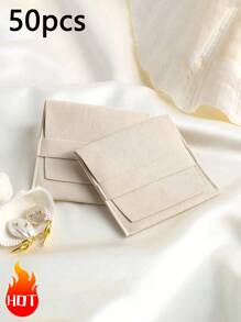 1/5/50pcs Microfiber Gift Bag,Jewelry Packaging Bag,Jewelry Presents Pouches Wedding Birthday Favor Candy Bags Earrings Bracelet Necklace Chic Small Organizer Pouches ,Gift Wrapping Bag For Party, Holiday - Jewelry Bag - View 9