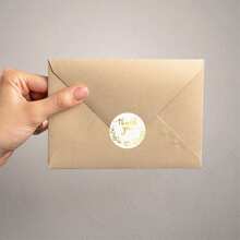 1 卷 500 张，1 英寸感谢贴纸，字母和花卉印花标签贴纸，感恩节礼物贴纸，婚礼礼物贴纸，包装贴纸，礼品包装贴纸，信封密封，卡片，DIY 装饰，家居装饰密封贴纸，礼品装饰，节日和派对装饰，多种颜色可选，圣诞节情人节