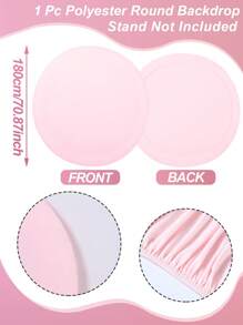 1 tấm phông nền hình vòm tròn màu hồng, vải co giãn kèm dây chun, đường kính 120/150/180/200/220cm, thích hợp cho đám cưới, tiệc sinh nhật, trang trí phòng, phông nền chụp ảnh tròn màu trắng ngà cho giá đỡ tròn, trang trí phông nền chụp ảnh cưới, sinh nhật, họp mặt gia đình, tiệc Giáng sinh, tiệc năm mới, trang trí nhà cửa, trang trí phông nền phòng. - Hồng - Xem 9