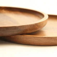Elegant Wooden Serving Tray - Perfect For Coffee Table Desserts, Cakes & Snacks | Ideal For Restaurants & Kitchens