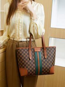 Large Capacity Tote Bag, Versatile Shoulder Handbag For Commute, Fashion Casual Women's Handbag Brand, 2024 New Arrival Leisure Bag