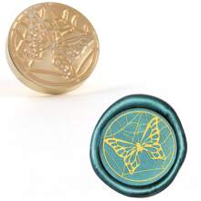 CYFUN DESIGN 1 PC 25mm Butterfly/Fox/Deer Pattern Wax Seal Stamps Solid Brass Engraved Fire Lacquer Stamp Heads NO Handle For Decorating Notebook Gifts And Greeting Cards