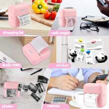 Thermal Mini Printer, Portable Inkless Sticker Maker, Free Cut Small Pocket Printer For DIY 57mm Photo Print - Multicolor - View 7