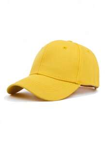 1 pieza/Set Gorra de béisbol de tapa dura de unicolor liso para niños y adultos, Gorra visera, Gorra a juego padre-hijo, Regalo ideal - Multicolor - Ver 12