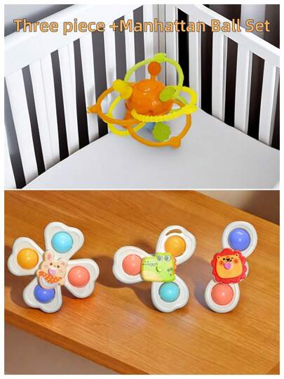 3 Pcs Suction Cup Spinner Toys,Baby Toy,Spinning Toys For Toddlers 1-3,Sensory Toys Early Education Toys Bathtub Toy Dining Chairs Toys,Birthday Gifts For Baby Boy Girl,Suitable For Daily Use Of Babies,Baby Toys,Bath Toys,Baby Bath,Baby Toys,Bath Toys,Baby Toy,Sensory Baby Toys,Baby Gym,Toddler Girl