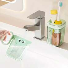 1 Set Travel Toothbrush & Cup Organizer, Portable Toothbrush Holder, Couple/Student/Business Trip Use Home Bathroom Decor