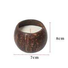 1/3pcs, 3.9 X 2.8 Inch Coconut Shell Candles, 1pc Handmade Poured Coconut Bowl Candle - Pineapple Papaya Scented, Dual Layer Wax Blend, Soy Wax Scented Candle, Wooden Wick
