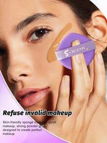 30pcs Makeup Powder Puff Set, Including: 6 Liquid Makeup Sponges+6 Mini Liquid Makeup Sponges+6 Triangular Powder Puffs For Powder And Makeup Sets+6 Air Cushion Powder Puffs For Facial Makeup+6 Mini Love Powder Puffs For Facial Concealer Cream, Foundation Cream Mixed Sponge - Multi-Color Makeup Sponge