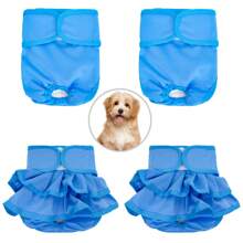 4 Packs Dog Diapers Female Washable Dog Diapers Reusable Puppy Diapers Highly Absorbent Comfortable Doggy Diapers For Dogs In Heat Or Excitable Urination