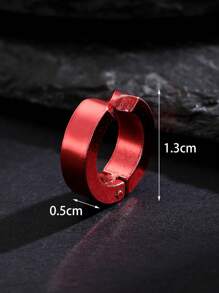 Simple Punk Hip-Hop No Piercing Stainless Steel Clip On Earrings, Fashionable Jewelry For Men Daily Wear