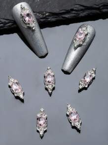 Gold Silver Shiny Rhinestone Nail Charms 10pcs 3D Alloy Nail Supplies DIY Nail Gems Nail Art Decorations Gift For Girls Accessories Adorn Nails Shoes Clothes Bags Crafts
