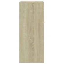 vidaXL Credenza, Mobile da Cucina, Armadietto Organizzatore Credenza Rovere Sonoma 60x30x75 cm in Truciolato per Cucina, Sala da Pranzo, Salotto