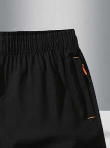 4pcs/Set Boys Elastic Waist Plain Casual Sports Shorts, Summer