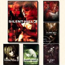1pc Wall Arts Posters Frameless Pop Silent Hill 3 Game Poster Print Art Canvas Painting Wall Art Thriller Game Pictures For Bedroom Game Room Wall Home Decor Gifts Birthday Graduation