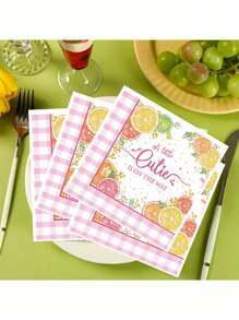 24pcs/48pcs Colorful Grapefruit Pattern Paper Towel - Fruit Series Pattern Dinner Paper Towel, Multi-Purpose Paper Towel, Suitable For Parties, Weddings, Anniversaries, Outdoor Picnics, Restaurants, Parties - The Perfect Party Gift, Birthday Decoration Supplies