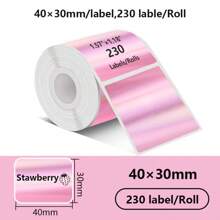 New Non-Adhesive Thermal Stickers Compatible With Phomemo M220/M110/M108, Square, Round, Color, Holographic Laser Thermal Label Paper,School Supplies,Back To School