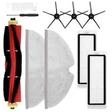Ersatzteile für Xiao Mi Mijia Roborock S4/S4 Max S5/S5 Max/S6/S6 Pure/S6 MaxV/S50/S65/E2/E3/E4/E5/E20/E25/E35 Staubsauger, Zubehör Hauptbürste/Rollerbürste, Seitenbürste/Eckbürste, Wischtuch/Wischfetzen, HEPA-Filter.