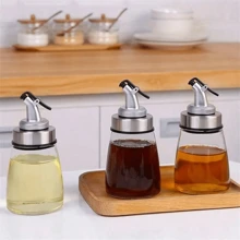 1 Pc/3pcs Lead-Free, Durable, Corrosion-Resistant Kitchen Glass Oil Dispenser And Container, Suitable For Soy Sauce, Vinegar, Five Spice Oil, Olive Oil, And Other Edible Oils And Seasonings (Leak Proof Design)