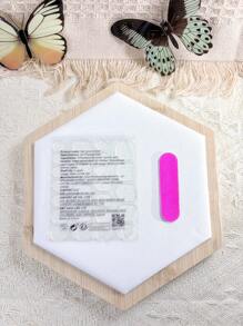10 piezas de uñas hechas a mano de FAIRYPLUS, decoración de mariposa de alta gama temperamental en color desnudo suave, polvos de espejo plateado pintados a mano de forma pura para blanquear, estilo lujoso y simple de uñas postizas