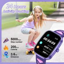 ESFOE LIGE's New Children's Smart Watch Has A Variety Of Puzzle And Fun Mini Games, Alarm Clock Reminders, 1.75-Inch Full Touch Screen, More Than 20 Sports Modes, 24-Hour Activity Tracking, Various Interesting Watch Faces, Music Player, Alarm Clock, Sports Children's Watch
