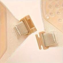 1 Pair Invisible Lift Bra Pasties For Women - Strapless & Self-Adhesive, Push-Up Wedding Dress Enhancer, Smooth Beige Silicone Nipple Covers, Hand Washable, Perfect For Formal Events & Photography