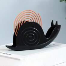 Supporto per spirali antizanzare creativo per uso domestico, bruciatore di incenso a forma di lumaca in materiale ABS ritardante di fiamma, elegante, per esterno, supporto per spirali antizanzare alla citronella per tavolo decorativo, patio, scatola per spirali antizanzare a forma di lumaca ignifuga e antiustione in acciaio inossidabile, supporto universale per spirali antizanzare e incenso di legno di sandalo, piatto raccoglicenere