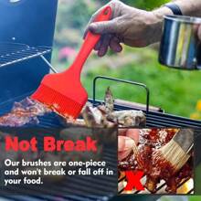 Heat Resistant Large Oil Brush BBQ Pastry Brush Silicone Basting Brush Extra Wide Basting Brush For Cooking Marinade Grilling