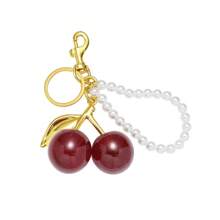 1pc Cherry Fruit Bag Charm, Creative Key Chain, Handbag Pendant Decoration Gift For Women, Car Accessories