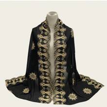 1 Pc Women's Lightweight Breathable Embroidered Scarf, Fashionable Elegant Versatile Headscarf/Shawl With Fine Embroidery Details, Suitable For Outings, Festivals, Vacations, Keeping Warm, Sun Protection, Decoration