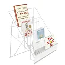 4-Layer Wire Desktop Display Rack, Black Adjustable Rotating Magazine Rack/Book Storage Rack/Greeting Card And Postcard Display Rack, Heavy-Duty Counter Storage Rack, In The Style Of Ins - Black - View 5