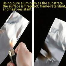 2 Rolls Set Aluminum Foil Tape With Width Of 5cm And The Length Of 5m/Roll For Each Roll, Thickened High Viscosity, High Temperature Resistance, Kitchen Oil Proof Sticker, Kitchen Pipeline Iron Pot Leak Repair, Beauty Seam Anti-Mildew Self-Adhesive Sticker