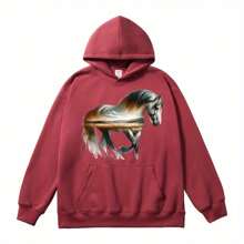 1/2/3 件创意风景和马图案热转印贴纸，适用于 DIY T 恤、连帽衫、枕头和包