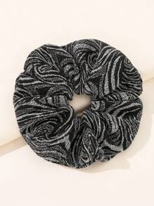 1 件超大号皱纹箔发圈，适合日常佩戴 - 銀色 - 查看 2