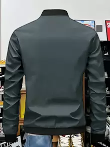 户外运动休闲立领拉链棒球夹克，父亲节