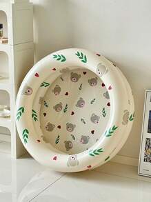 1 件装充气折叠卡通动物恐龙设计婴儿浴盆，户外幼儿熊和兔子游泳池，夏季 - 彩色 - 查看 16