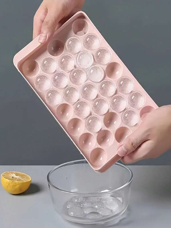 1/2/4pcs 33-Cavity Diamond Shaped Silicone Ice Cube Trays, Plastic Fridge Storage Containers, Kitchen Tools Accessories