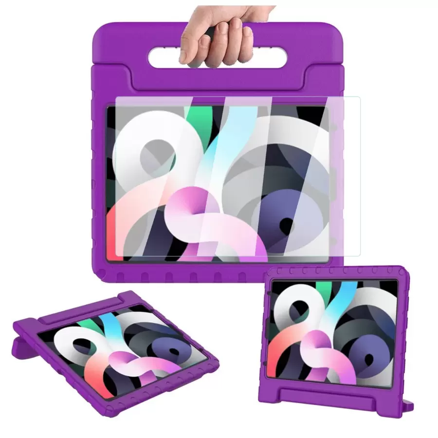 PACK Mica + Funda para tableta de goma eva con asa agarradera - Morado - Ver 1
