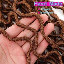 36 Inch New Faux Locs Crochet Braids Hair Super Long Goddess Locs Crochet Hair Curly Wavy Soft Locs Braiding Hair For Women