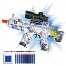 (Random Accessory Colors) 2PCS Manual Toy Gun, Gel Ball Blaster, Summer Outdoor Toys For Activities Team Game, Gift, CAN USE WATER BULLETS(Without Bullet) Or SOFT BULLET - Hồng + trắng - Xem 5