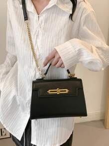 French High-End Women's Hand-Held Small Square Bag, Exquisite And Can Be Slung Diagonally, Fashionable And Elegant Black Bag, Stylish And Large Capacity Casual Versatile Shoulder Bag