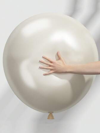 1/50 st 36 tums jätte retro vit sandballong stor rund retro latexballong för årsdag födelsedag bröllop könsavslöjande festdekoration