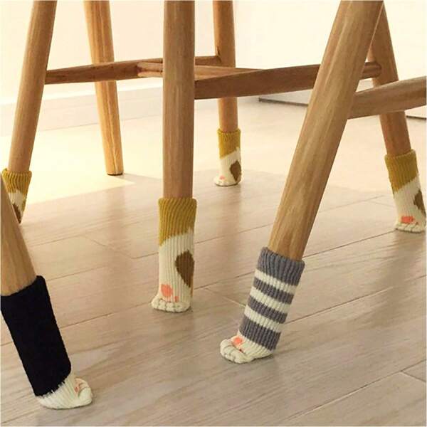 4pcs Chair Socks, Hard Wood Floor Chair Leg Covers, Cat Claw Chair Leg Covers To Protect Floors, Chair Leg Floor Protectors To Prevent Scratches And Reduce Noise